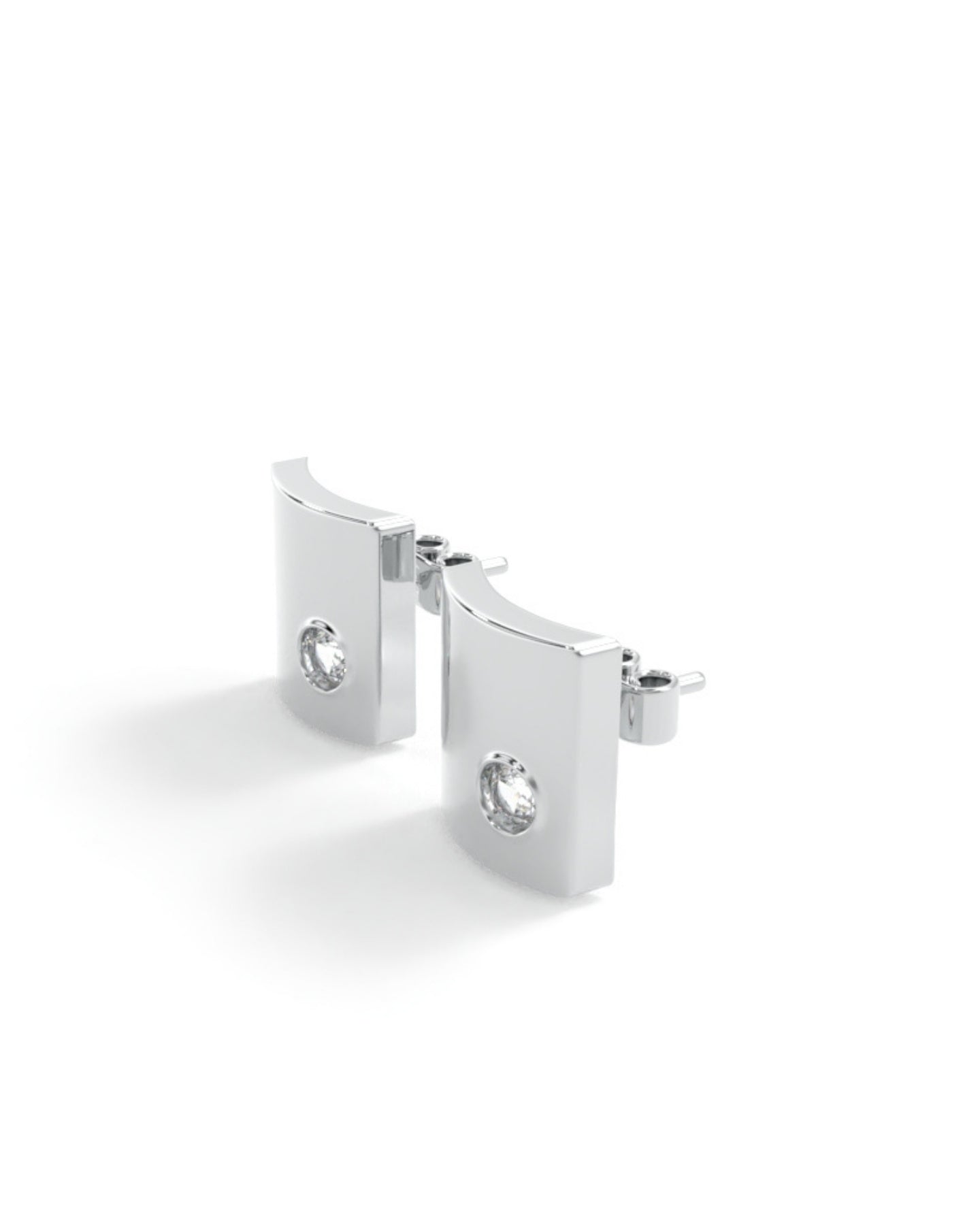 Curved Diamond Studs