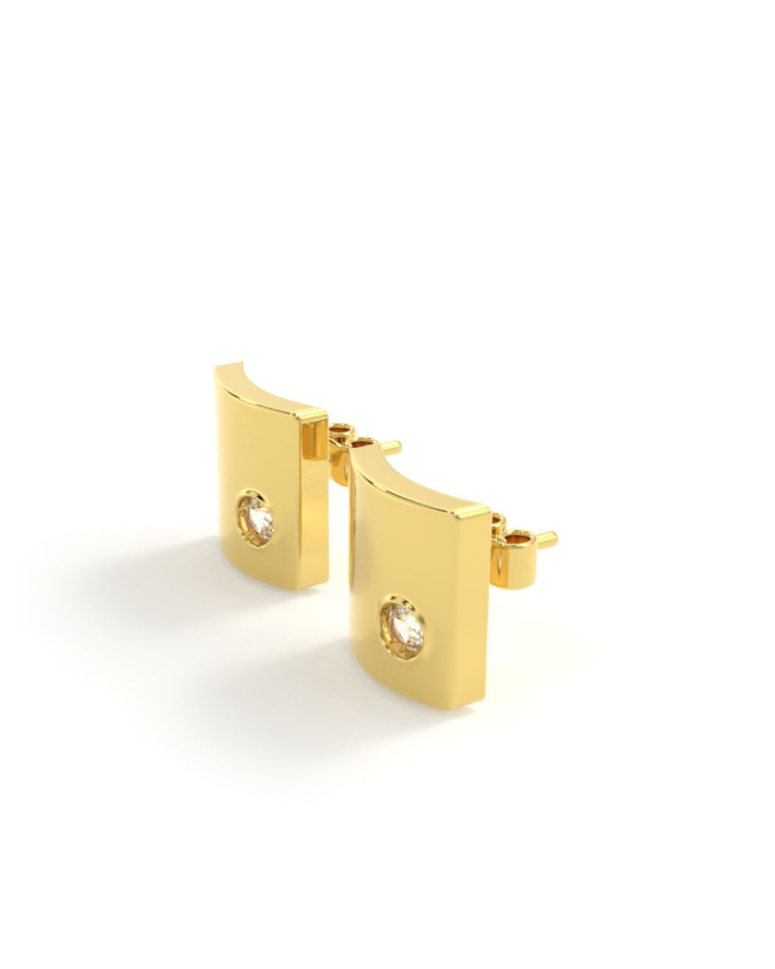 Curved Diamond Studs