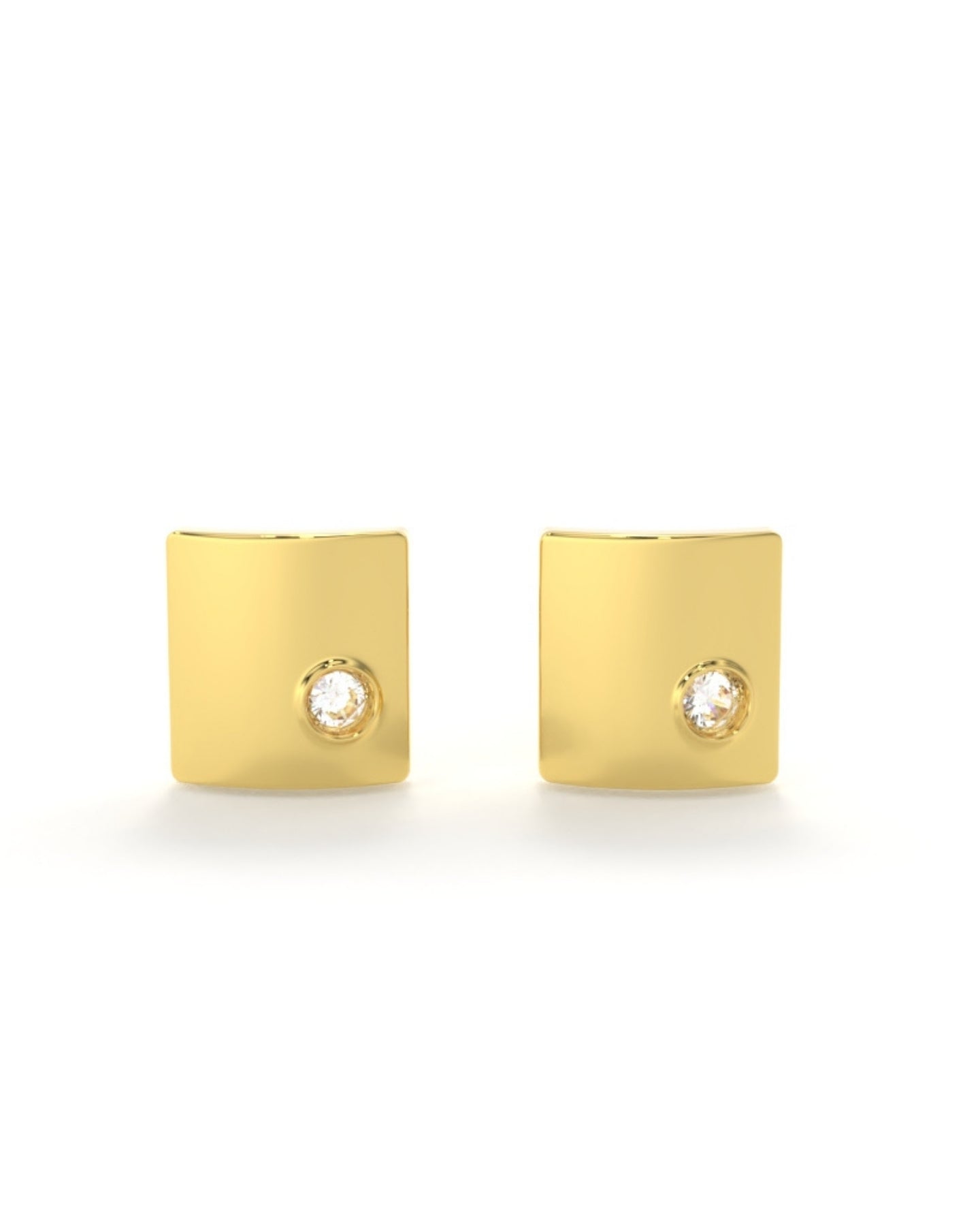 Curved Diamond Studs