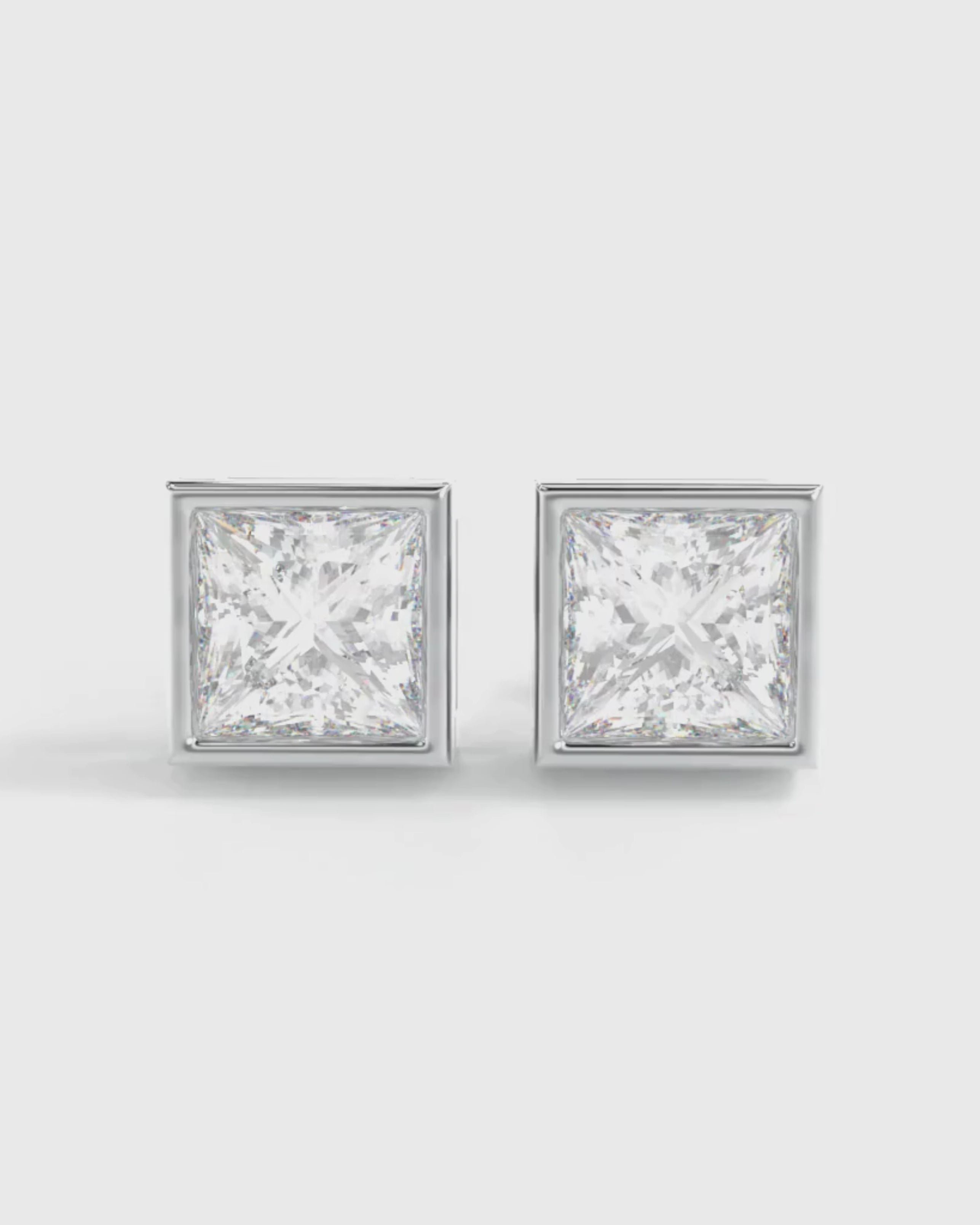 Square Diamond Stud