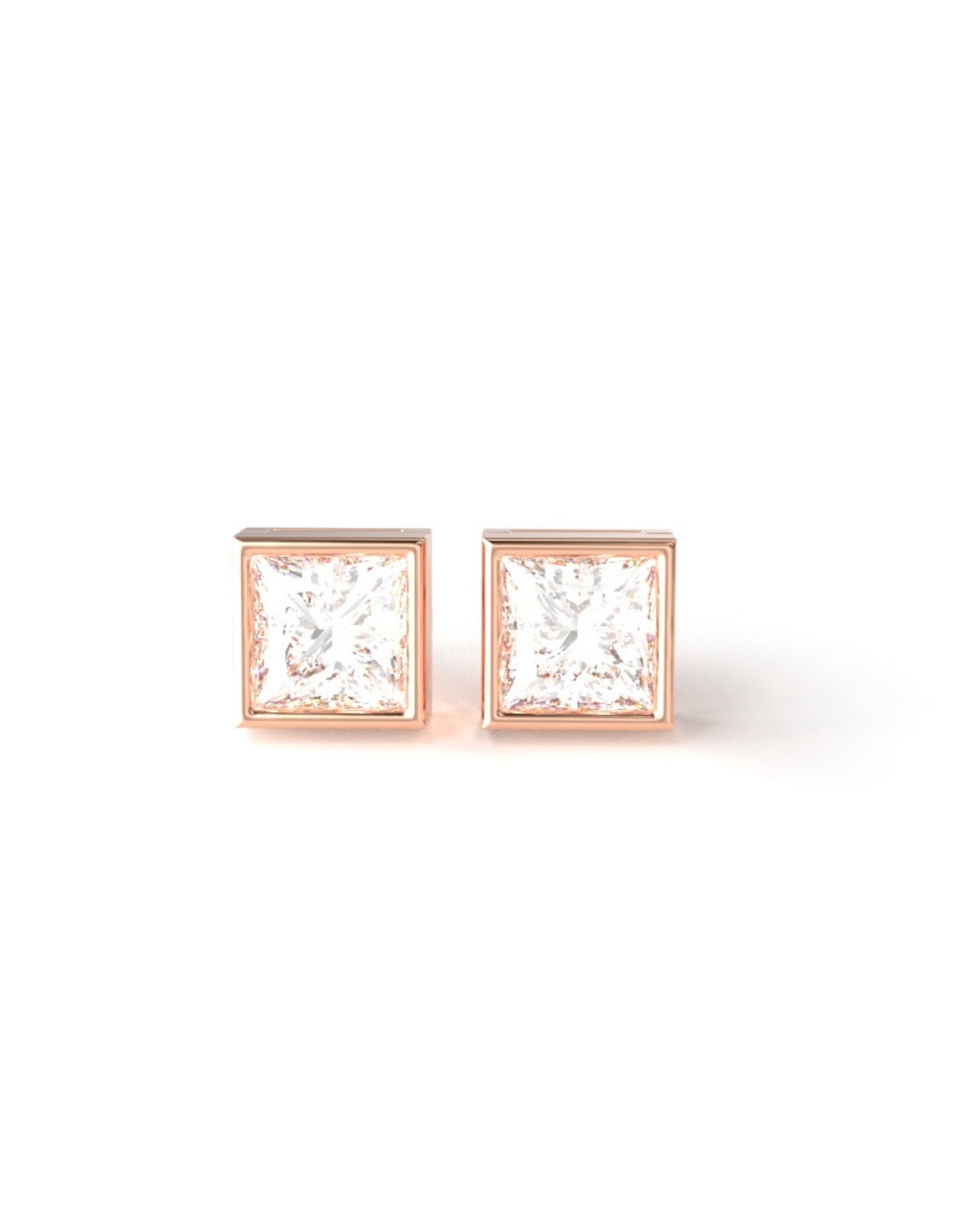 Square Diamond Stud