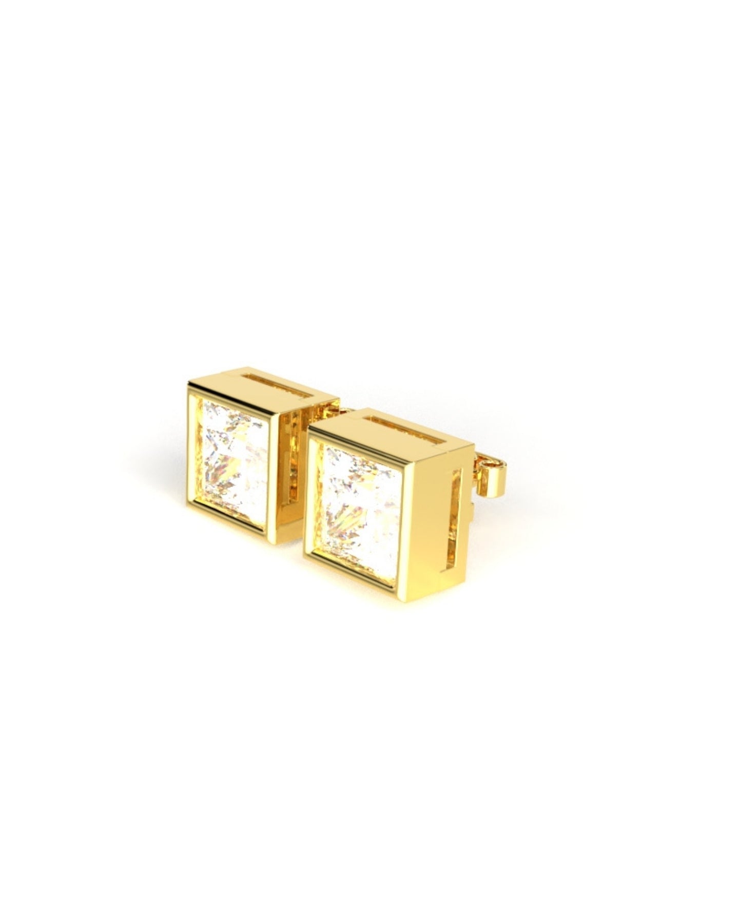 Square Diamond Stud