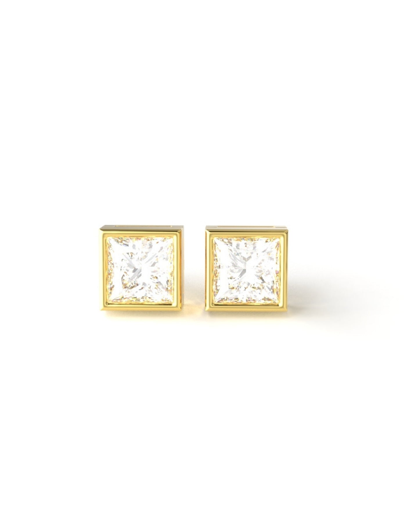 Square Diamond Stud