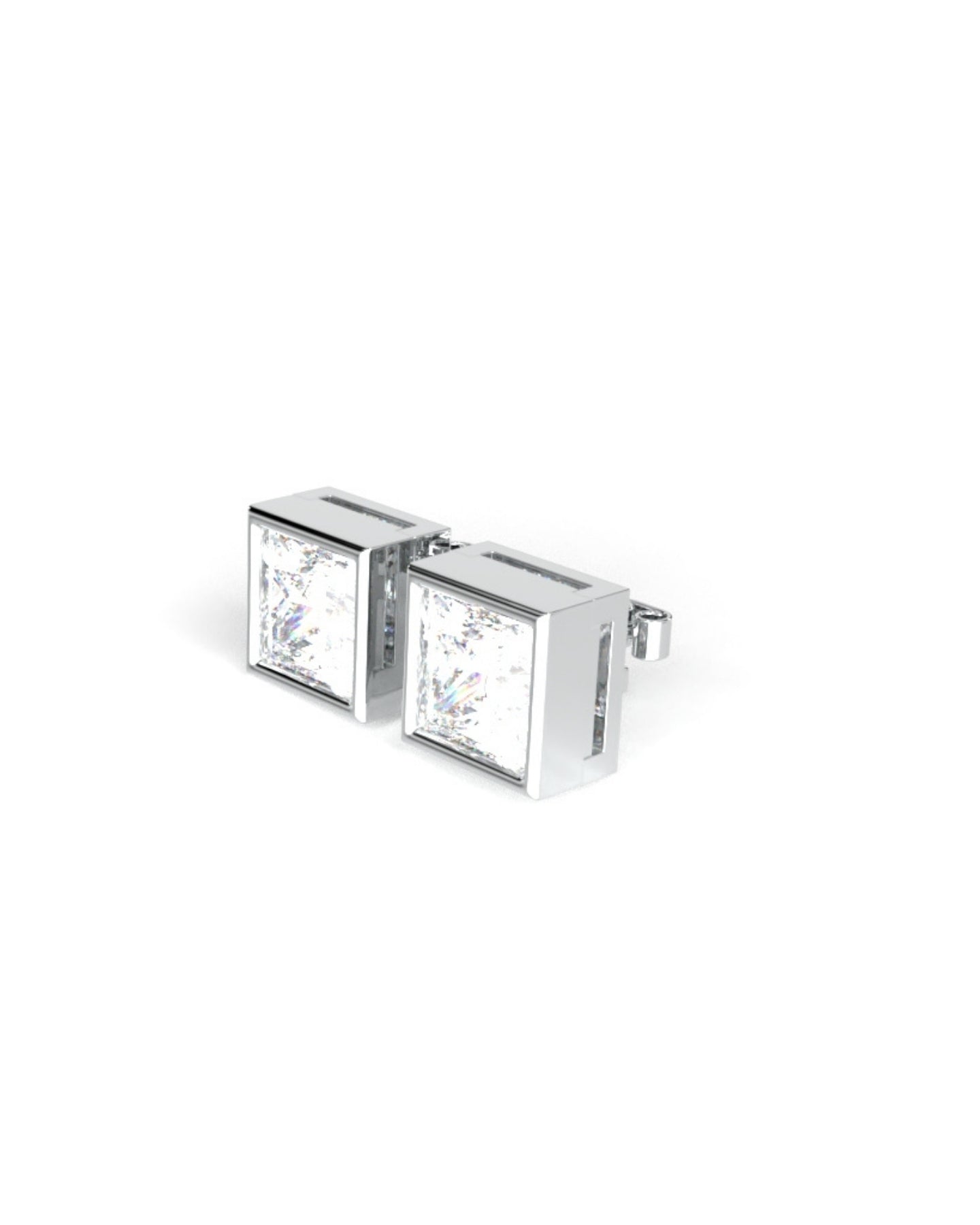 Square Diamond Stud