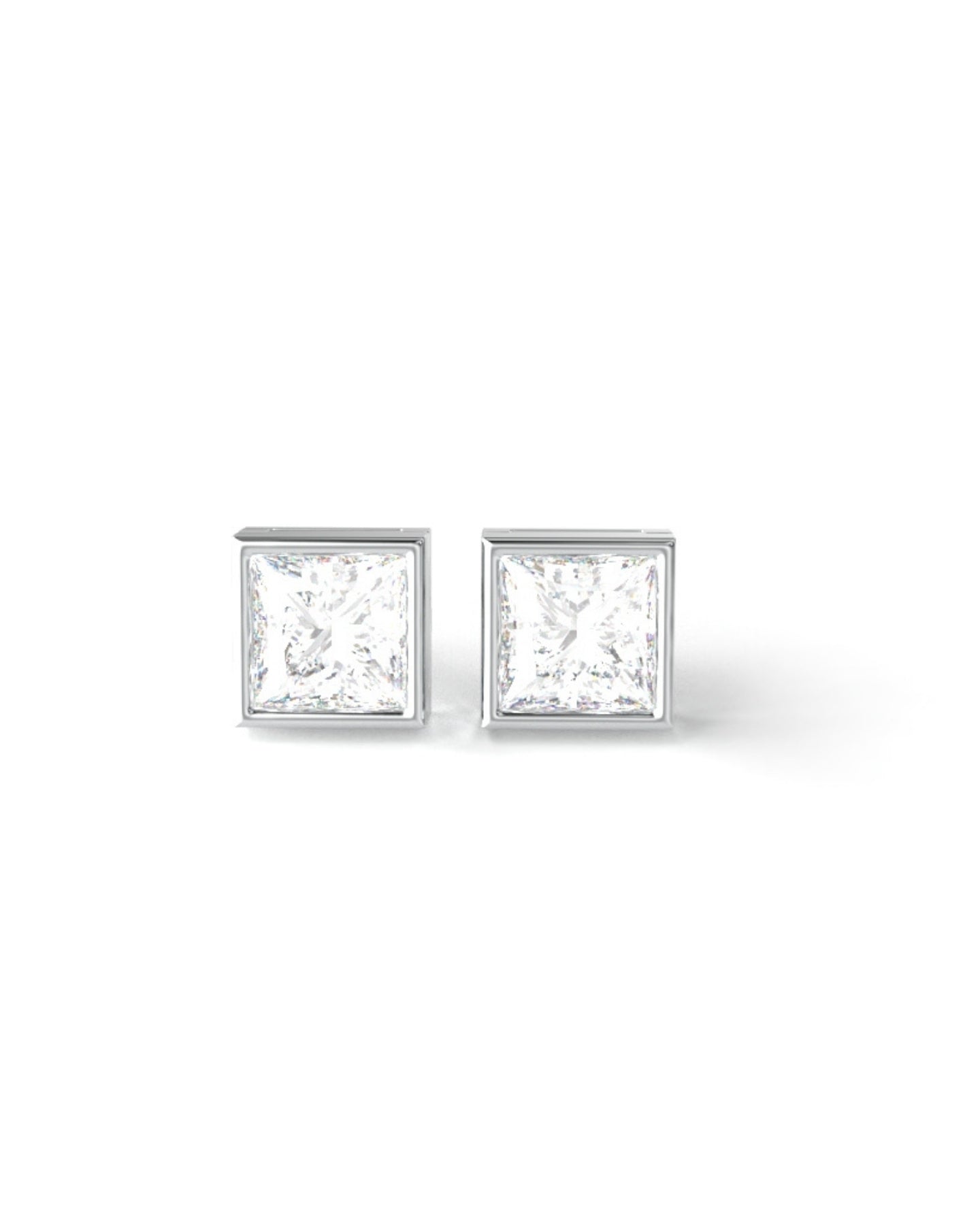Square Diamond Stud